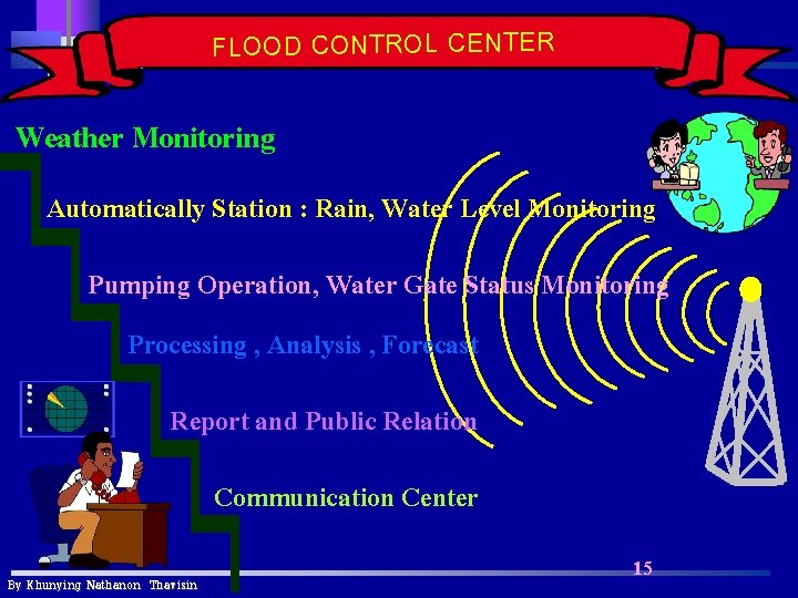 FLOOD CONTROL CENTER Weather Monitoring Automatically Station : Rain, Water Level Monitoring Pumping Operation, FLOOD CONTROL CENTER Weather Monitoring Automatically Station : Rain, Water Level Monitoring Pumping Operation,