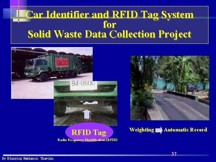 Car Identifier and RFID Tag System for Solid Waste Data Collection Project RFID Tag Car Identifier and RFID Tag System for Solid Waste Data Collection Project RFID Tag