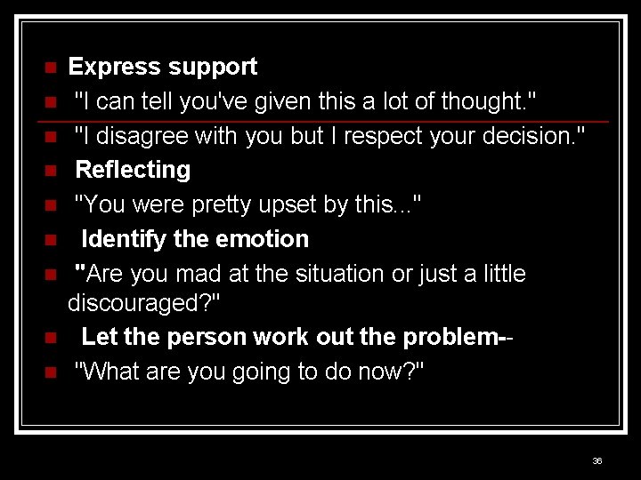 n n n n n Express support "I can tell you've given this a