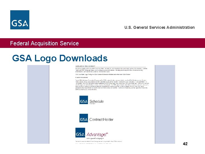 U. S. General Services Administration Federal Acquisition Service GSA Logo Downloads 42 