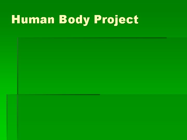 Human Body Project 