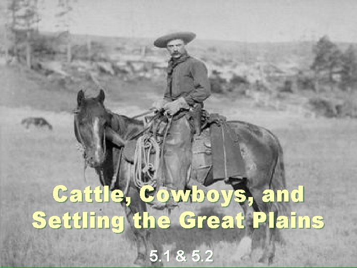 Cattle, Cowboys, and Settling the Great Plains 5. 1 & 5. 2 