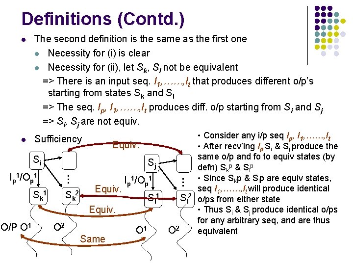 Definitions (Contd. ) l The second definition is the same as the first one