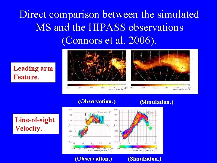 Direct comparison between the simulated MS and the HIPASS observations (Connors et al. 2006).