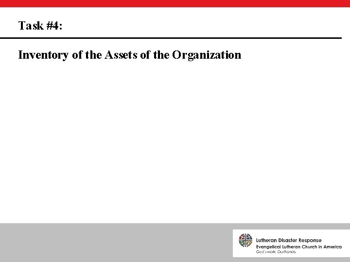 Task #4: Inventory of the Assets of the Organization 