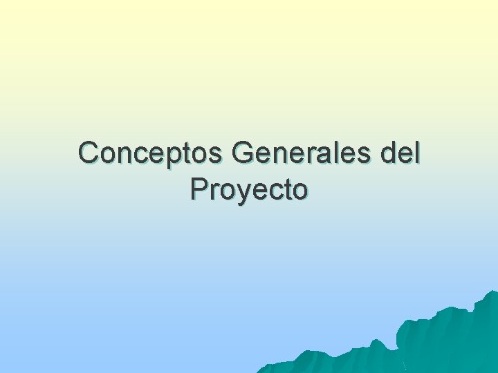 Conceptos Generales del Proyecto 