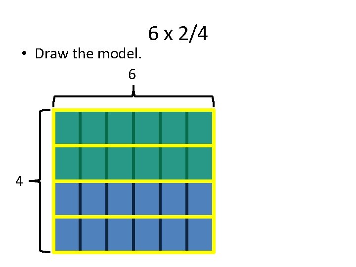  • Draw the model. 6 4 6 x 2/4 