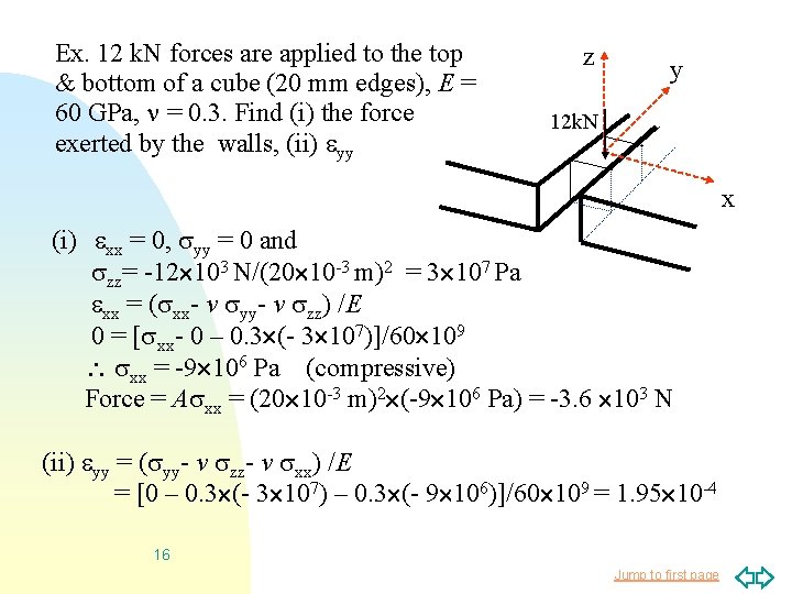 Ex. 12 k. N forces are applied to the top & bottom of a