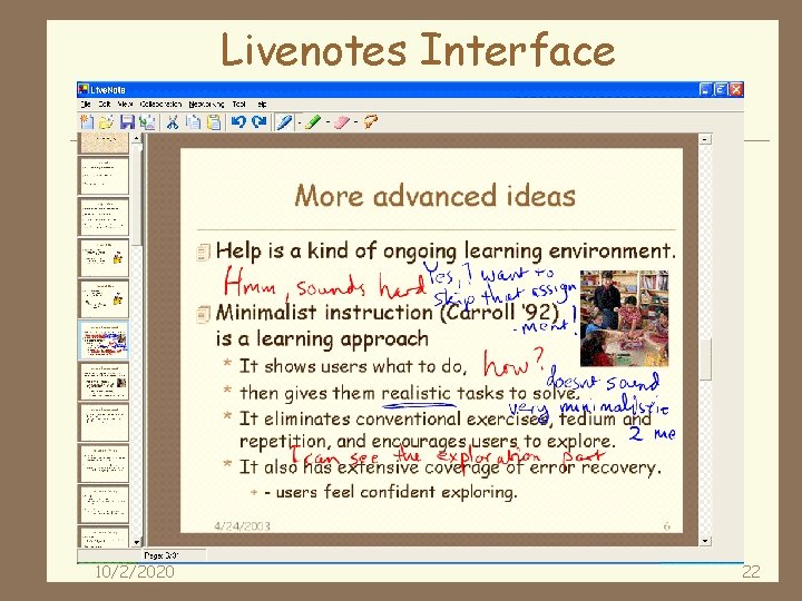 Livenotes Interface 10/2/2020 22 