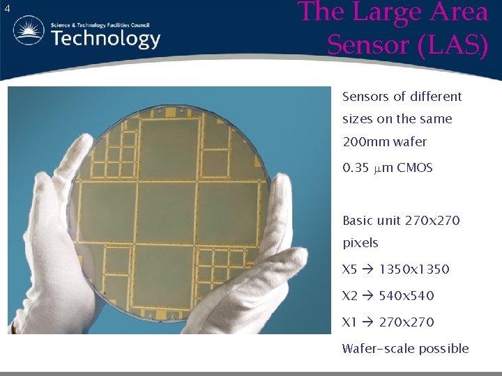 4 The Large Area Sensor (LAS) Sensors of different sizes on the same 200