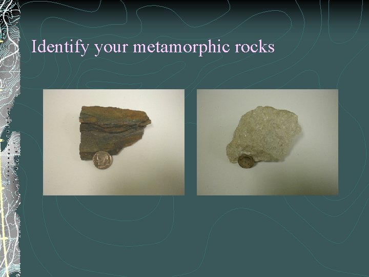 Identify your metamorphic rocks 