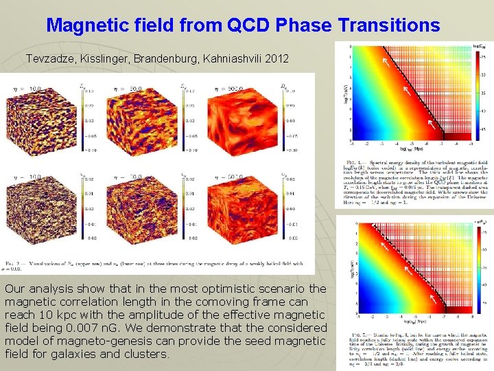 Magnetic field from QCD Phase Transitions Tevzadze, Kisslinger, Brandenburg, Kahniashvili 2012 Our analysis show