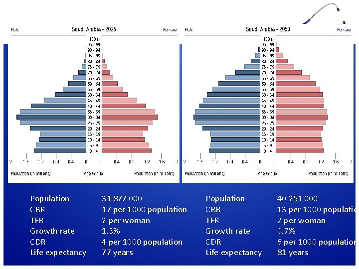 Population CBR TFR Growth rate CDR Life expectancy 31 877 000 17 per 1000 Population CBR TFR Growth rate CDR Life expectancy 31 877 000 17 per 1000