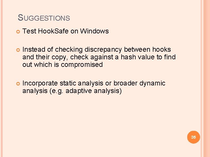 SUGGESTIONS Test Hook. Safe on Windows Instead of checking discrepancy between hooks and their