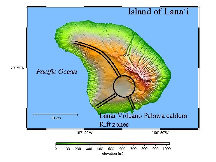 Island of Lana‘i Pacific Ocean Lanai Volcano Palawa caldera Rift zones 