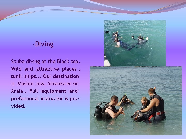 -Diving Scuba diving at the Black sea. Wild and attractive places , sunk ships.