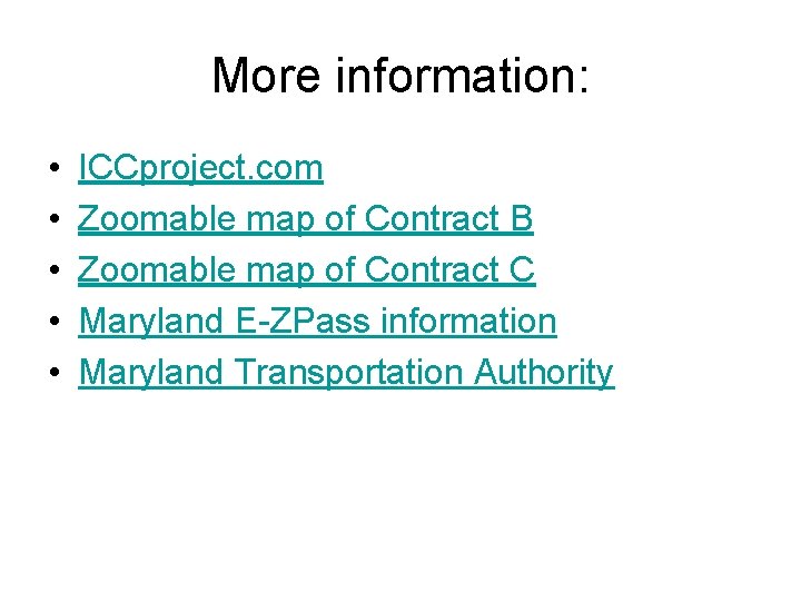 More information: • • • ICCproject. com Zoomable map of Contract B Zoomable map