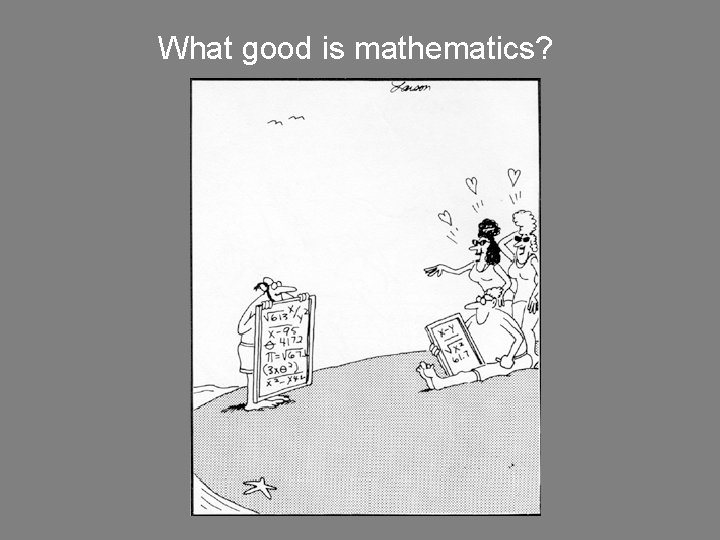 What good is mathematics? 