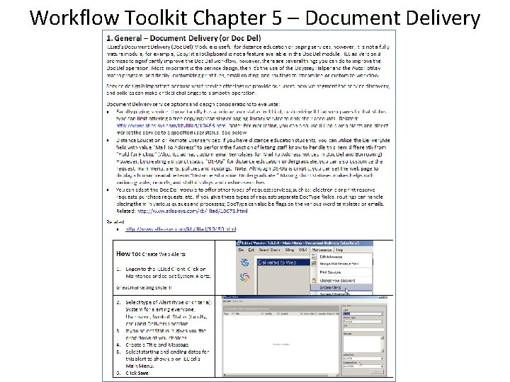 Workflow Toolkit Chapter 5 – Document Delivery 