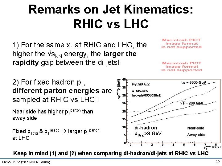 Remarks on Jet Kinematics: RHIC vs LHC 1) For the same x 1 at