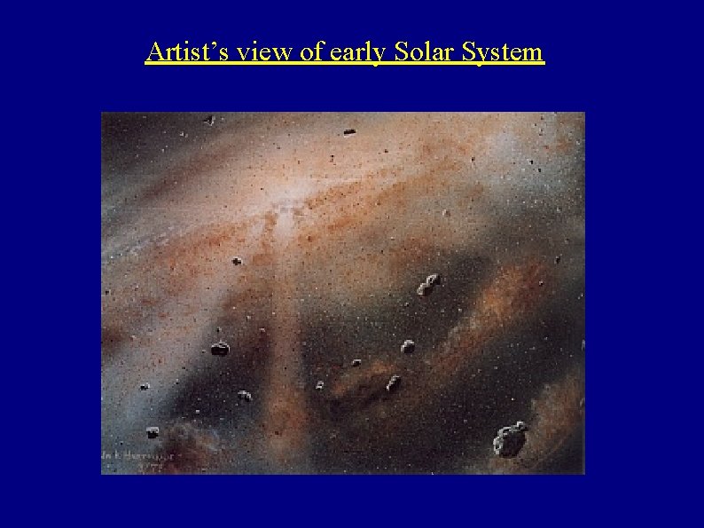 Artist’s view of early Solar System 