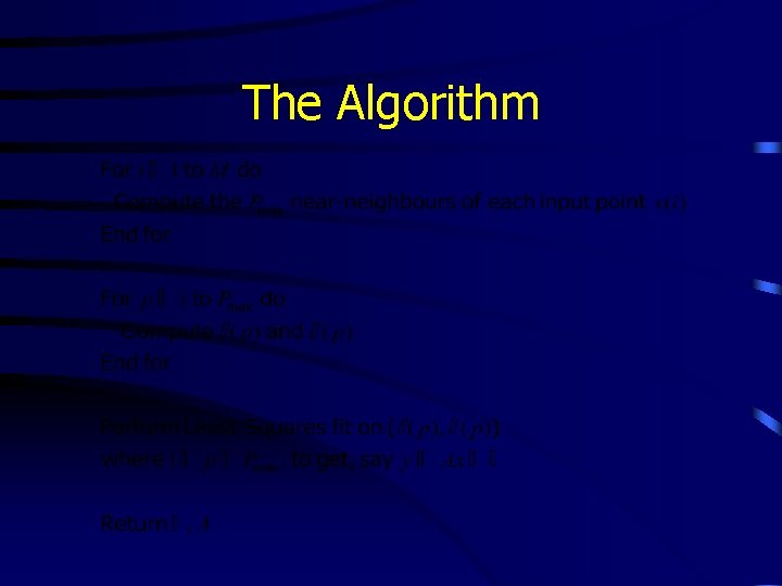 The Algorithm 