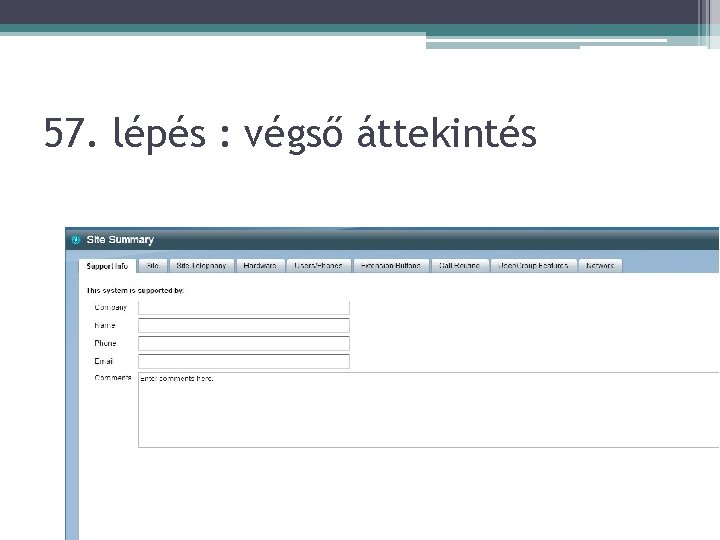 57. lépés : végső áttekintés 