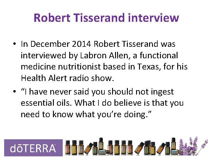 Robert Tisserand interview • In December 2014 Robert Tisserand was interviewed by Labron Allen, Robert Tisserand interview • In December 2014 Robert Tisserand was interviewed by Labron Allen,