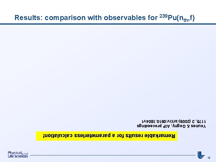 19 Remarkable results for a parameterless calculation! Younes & Gogny, AIP proceedings 1175, 3