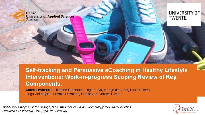 Self-tracking and Persuasive e. Coaching in Healthy Lifestyle Interventions: Work-in-progress Scoping Review of Key