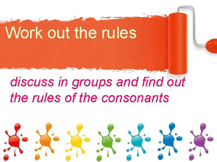 Work out the rules discuss in groups and find out the rules of the