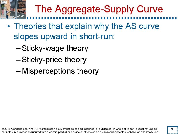 The Aggregate-Supply Curve • Theories that explain why the AS curve slopes upward in