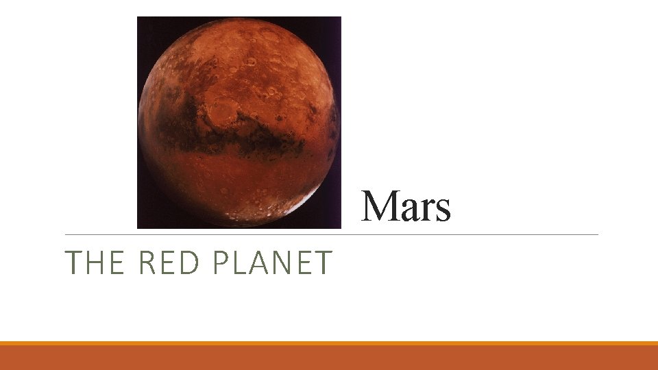 Mars THE RED PLANET 