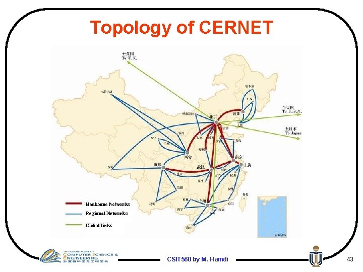 Topology of CERNET CSIT 560 by M. Hamdi 43 