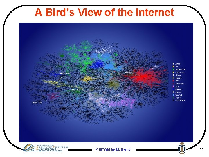 A Bird’s View of the Internet CSIT 560 by M. Hamdi 56 