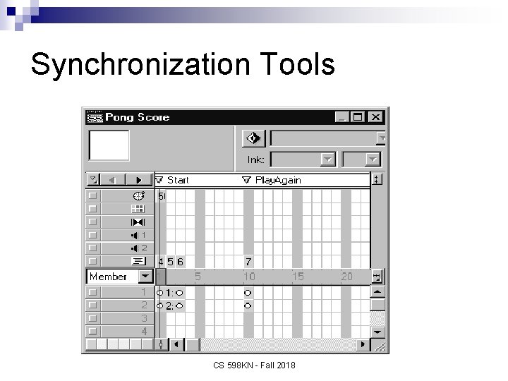 Synchronization Tools CS 598 KN - Fall 2018 