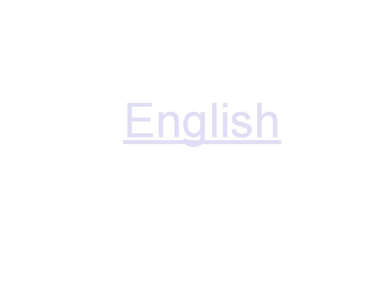 English English