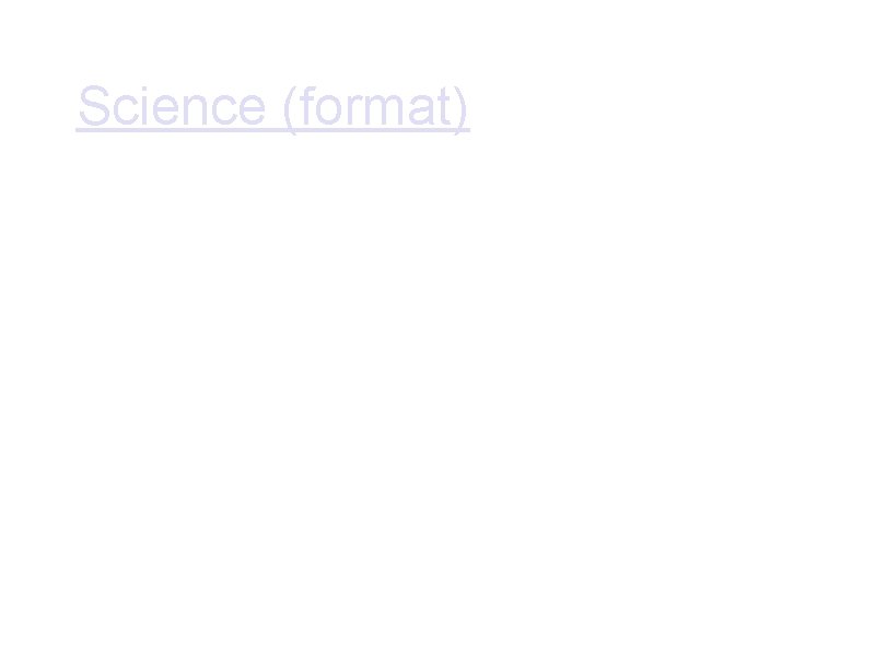 Science (format) Part 160% 30 mcq Part 2 40% 14 open-ended Total 100% Examination Science (format) Part 160% 30 mcq Part 2 40% 14 open-ended Total 100% Examination