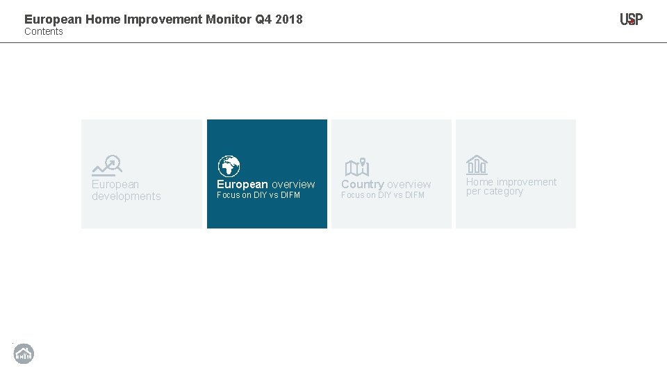 European Home Improvement Monitor Q 4 2018 Contents European developments European overview Focus on