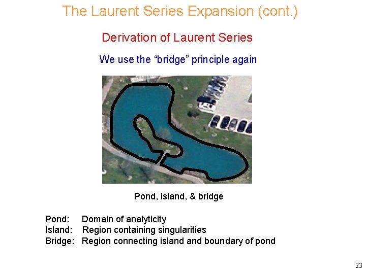 The Laurent Series Expansion (cont. ) Derivation of Laurent Series We use the “bridge”