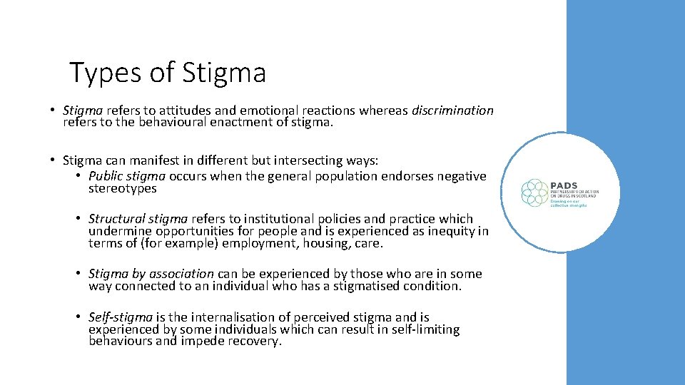 Types of Stigma • Stigma refers to attitudes and emotional reactions whereas discrimination refers Types of Stigma • Stigma refers to attitudes and emotional reactions whereas discrimination refers