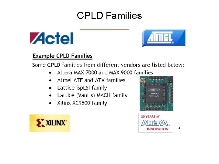 CPLD Families 