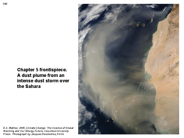 046 Chapter 5 frontispiece. A dust plume from an intense dust storm over the