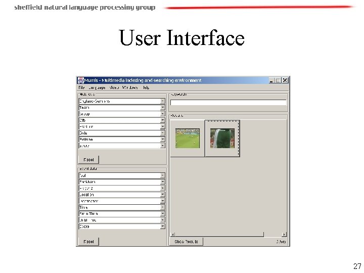 User Interface 27 