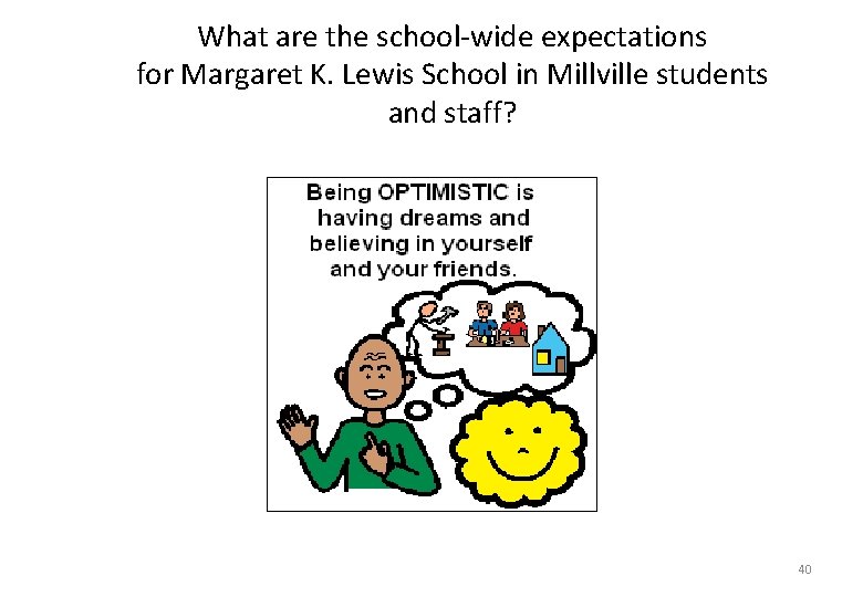 What are the school-wide expectations for Margaret K. Lewis School in Millville students and