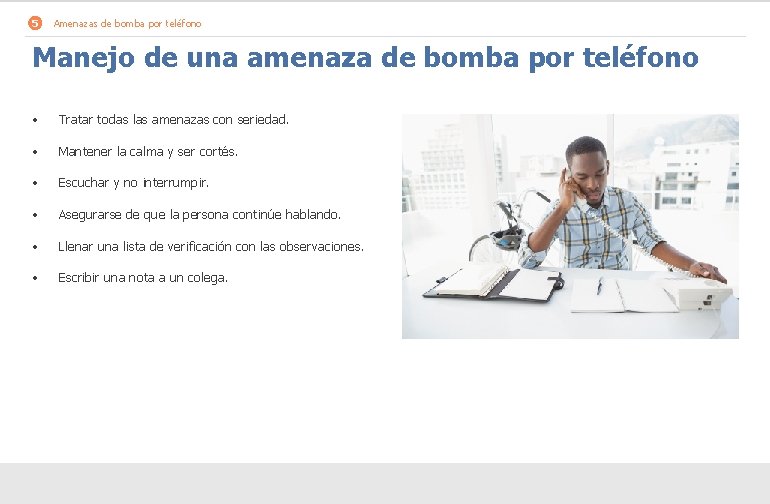 5 Amenazas de bomba por teléfono Manejo de una amenaza de bomba por teléfono