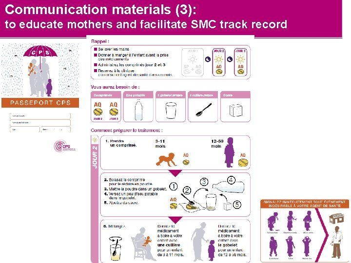 Communication materials (3): to educate mothers and facilitate SMC track record 