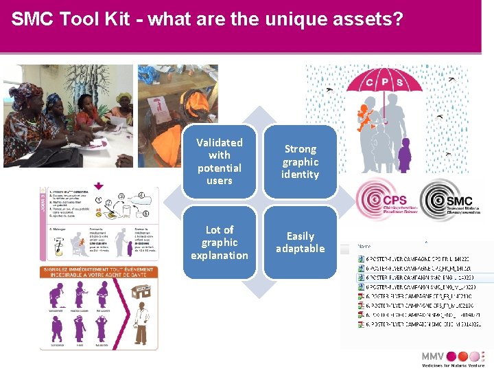 SMC Tool Kit - what are the unique assets? Validated with potential users Strong