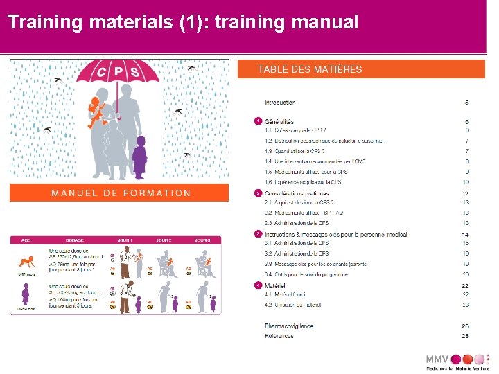 Training materials (1): training manual 