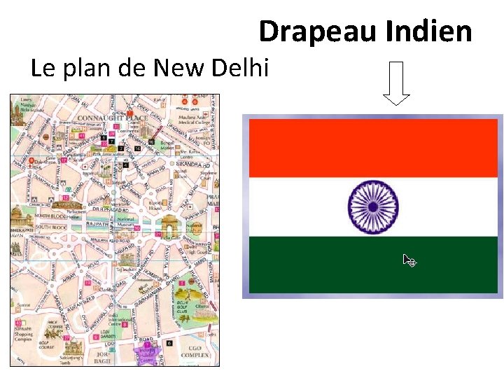 Drapeau Indien Le plan de New Delhi 